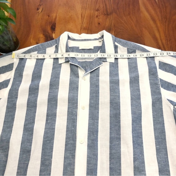 Jack and Jones Stripped Pastel Grayish Blue Casual Button Down Shirt Blouse. XXL - Picture 9 of 11